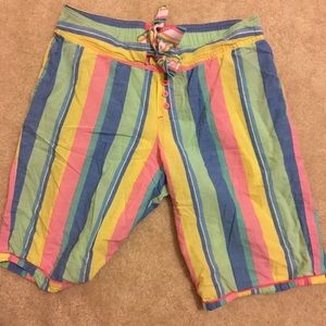 F21 Rainbow Pajama Shorts